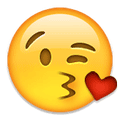 Photo of blowing a kiss emoji Photo of blowing a kiss emoji